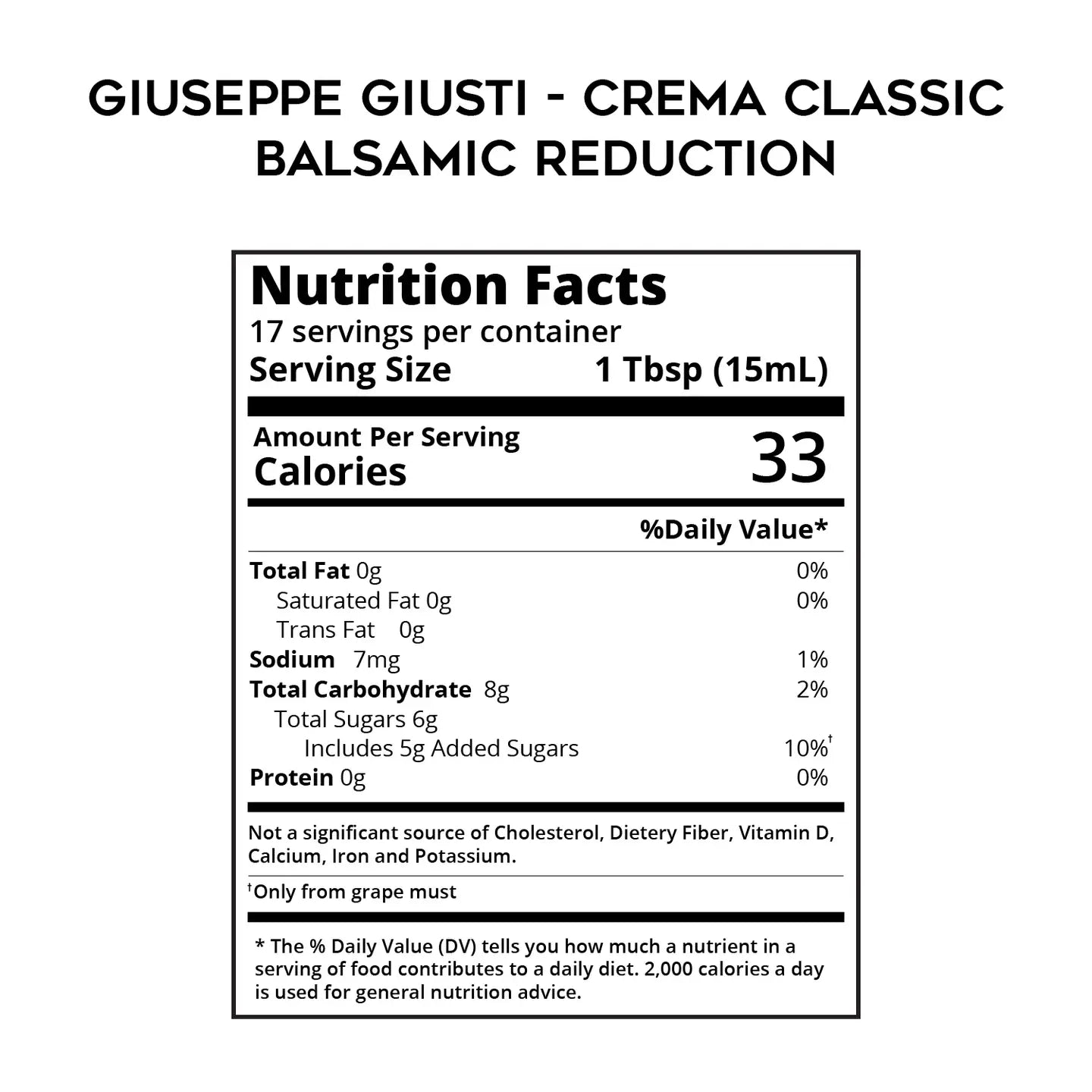 Giusti Crema Classic Balsamic Glaze Vinegar Reduction