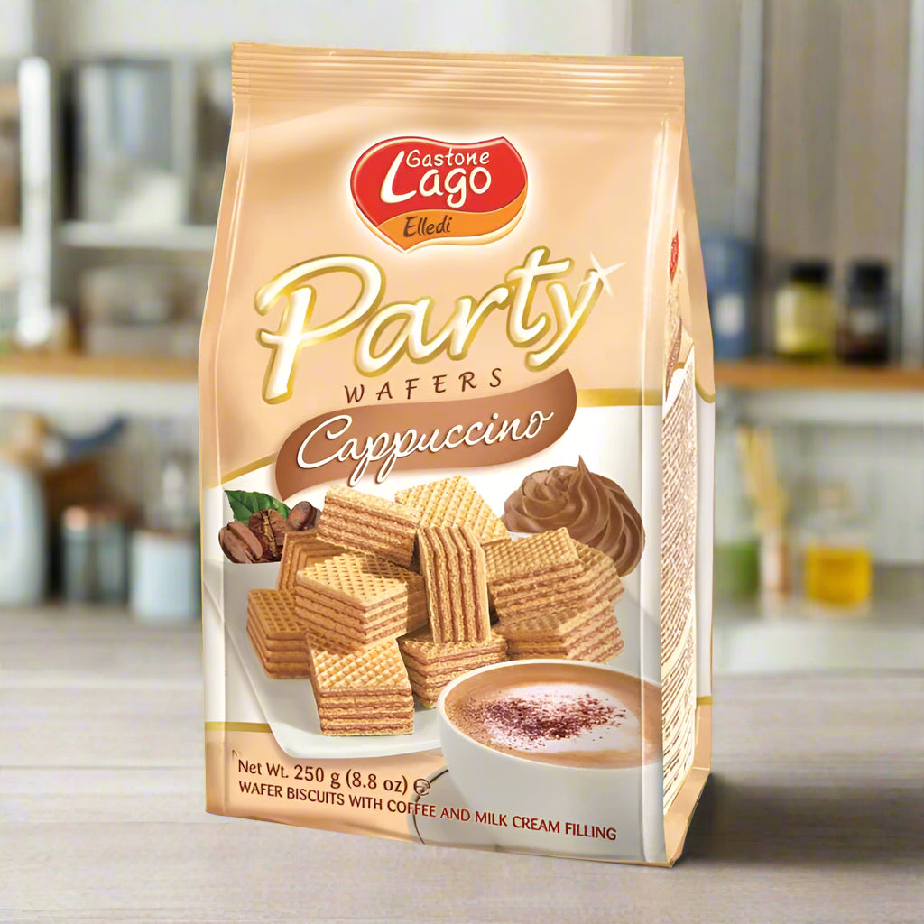 Gastone Lago Party Wafers Cappuccino packaging on a white background