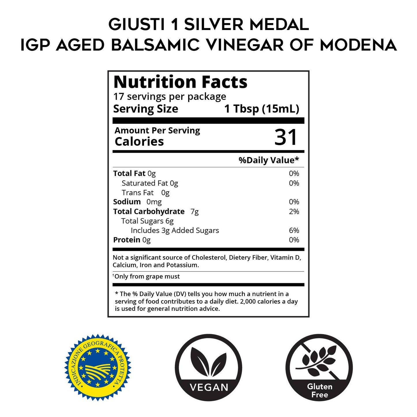Giusti Silver Medal Balsamic Vinegar of Modena 250ml