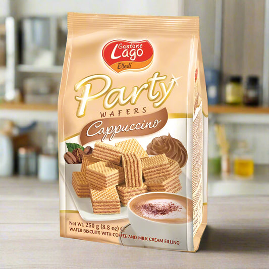 Gastone Lago Party Wafers Cappuccino packaging on a white background