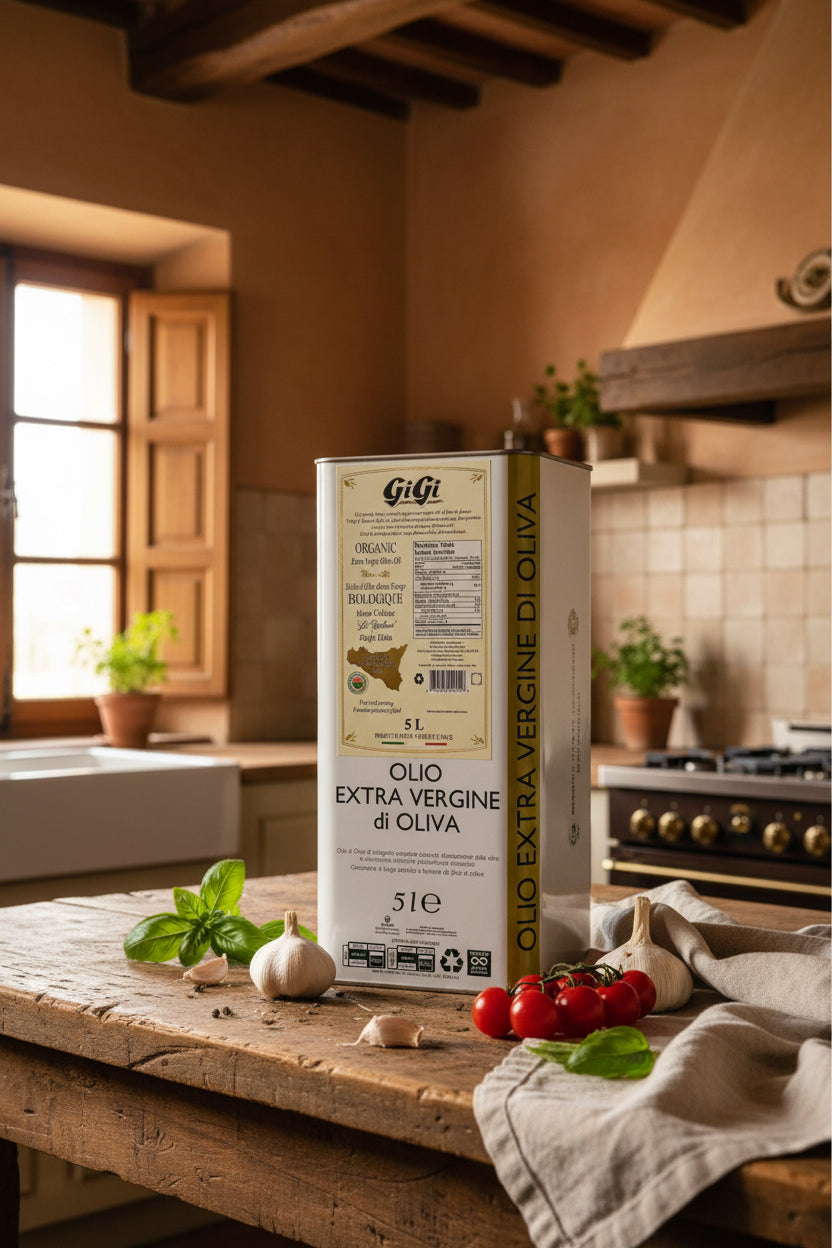 5l tin of olive oil from GiGi. 100% Sicilian 